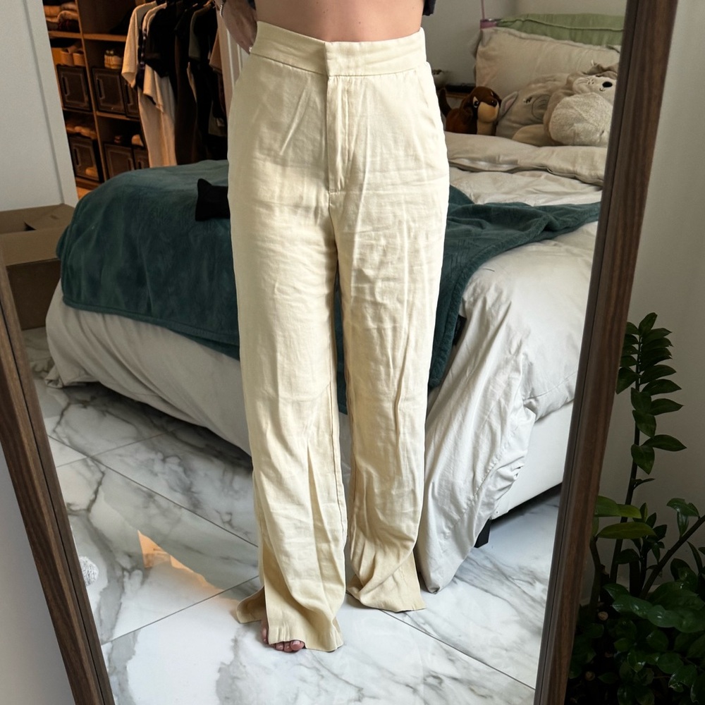 H&M Butter Yellow Trousers